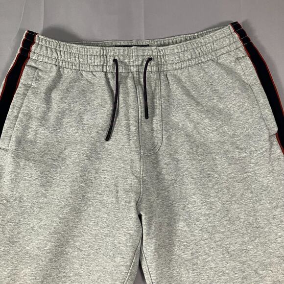 Abercrombie & Fitch Gray Jogger Sweatpants Men’s Large Red Stripe Trim - Picture 2 of 13